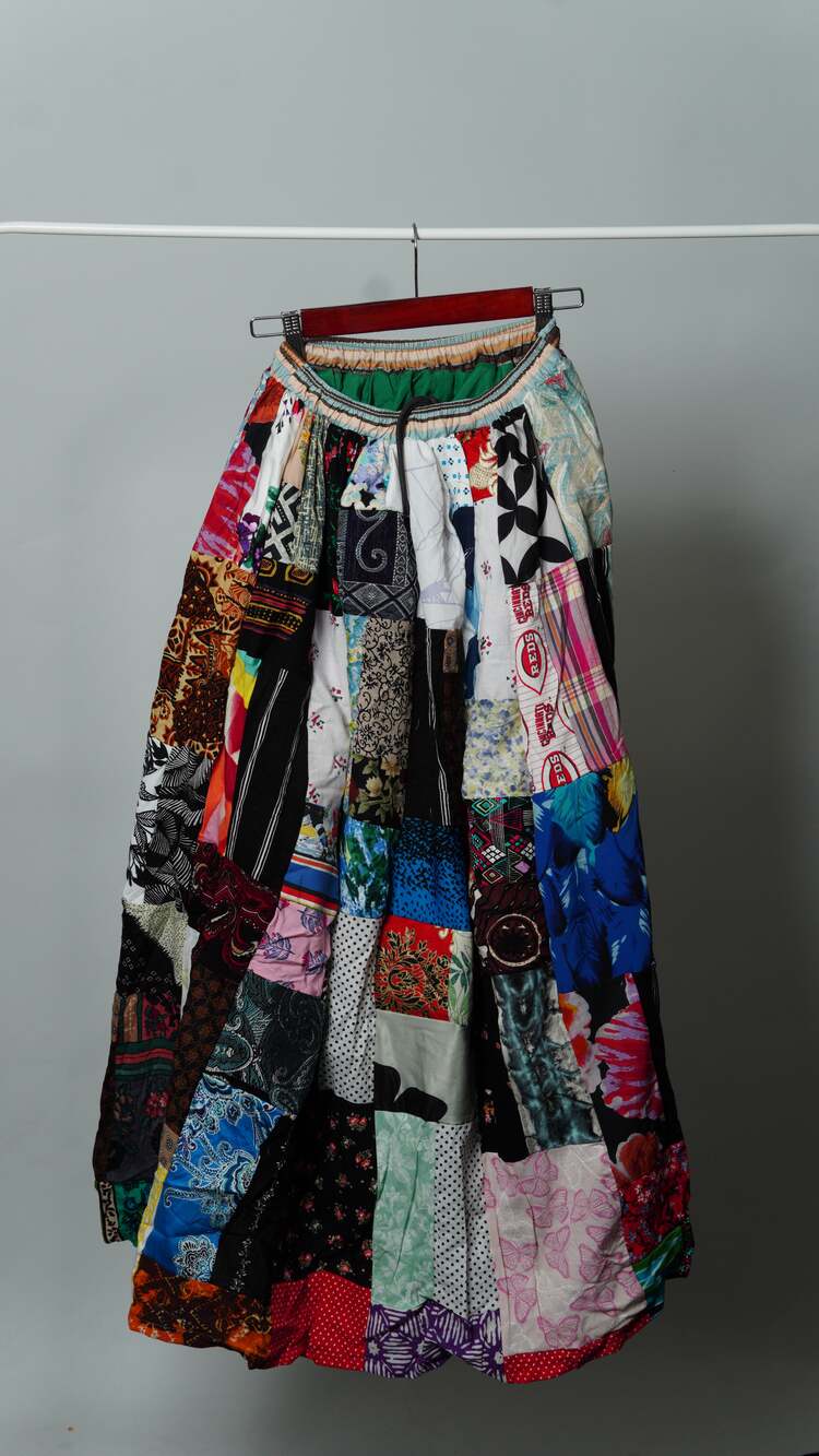 Upcycled Patchwork Maxi Skirt